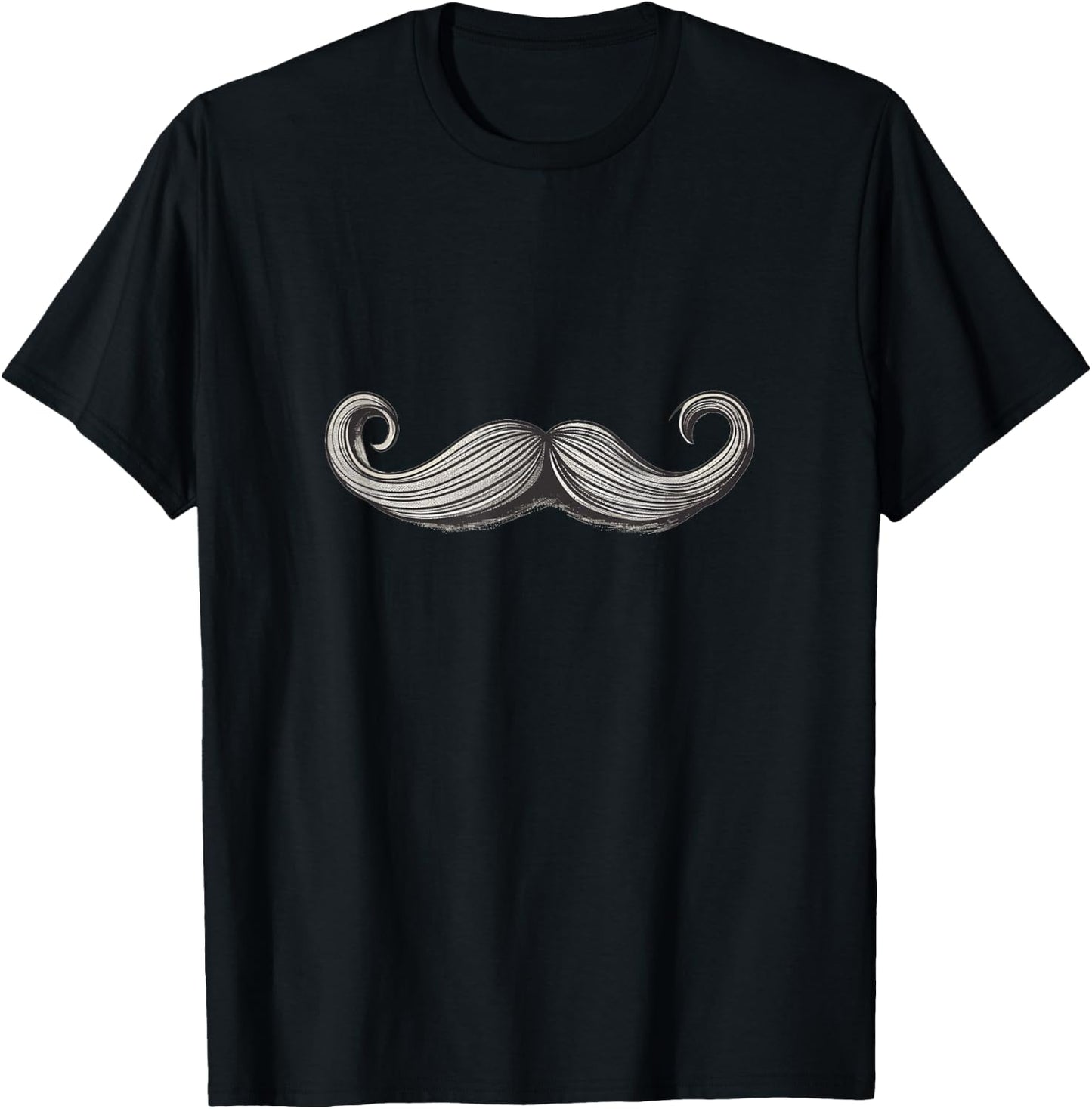 Funny Mustache Beard T-Shirt - T-Shirt | Black
