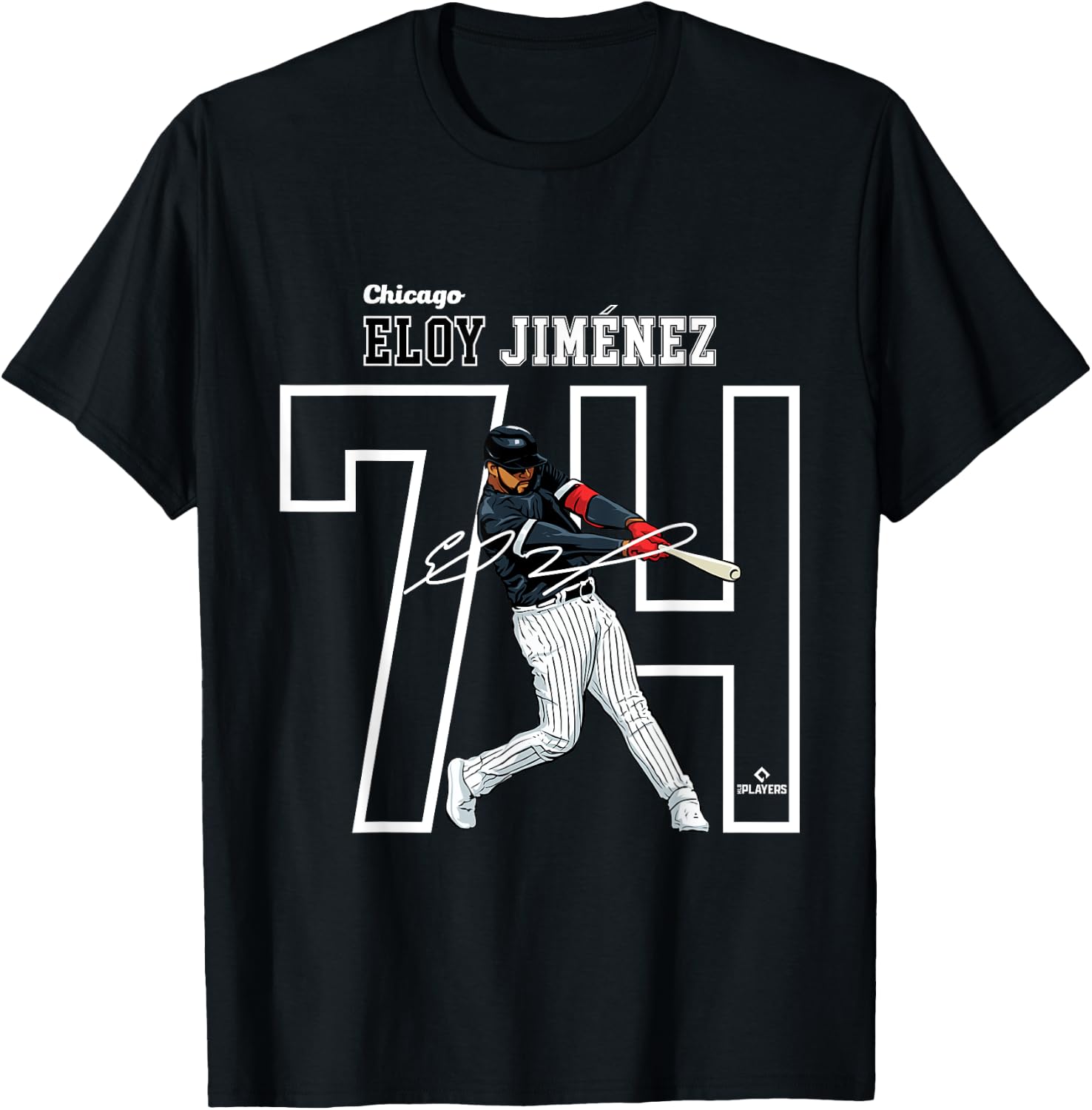 Eloy Jimenez | Chicago Baseball Players | MLBEJZ3004 T-Shirt - T-Shirt | Black