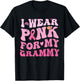 I Wear Pink For My Grammy Breast Cancer Grandma Kids T-Shirt - T-Shirt | Black