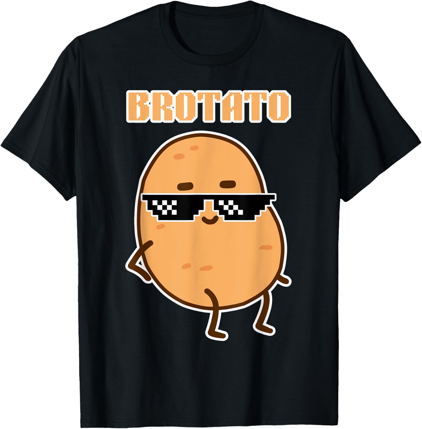 Brotato Potato Lover Brother Friendship Funny Potato Day T-Shirt - T-Shirt | Black