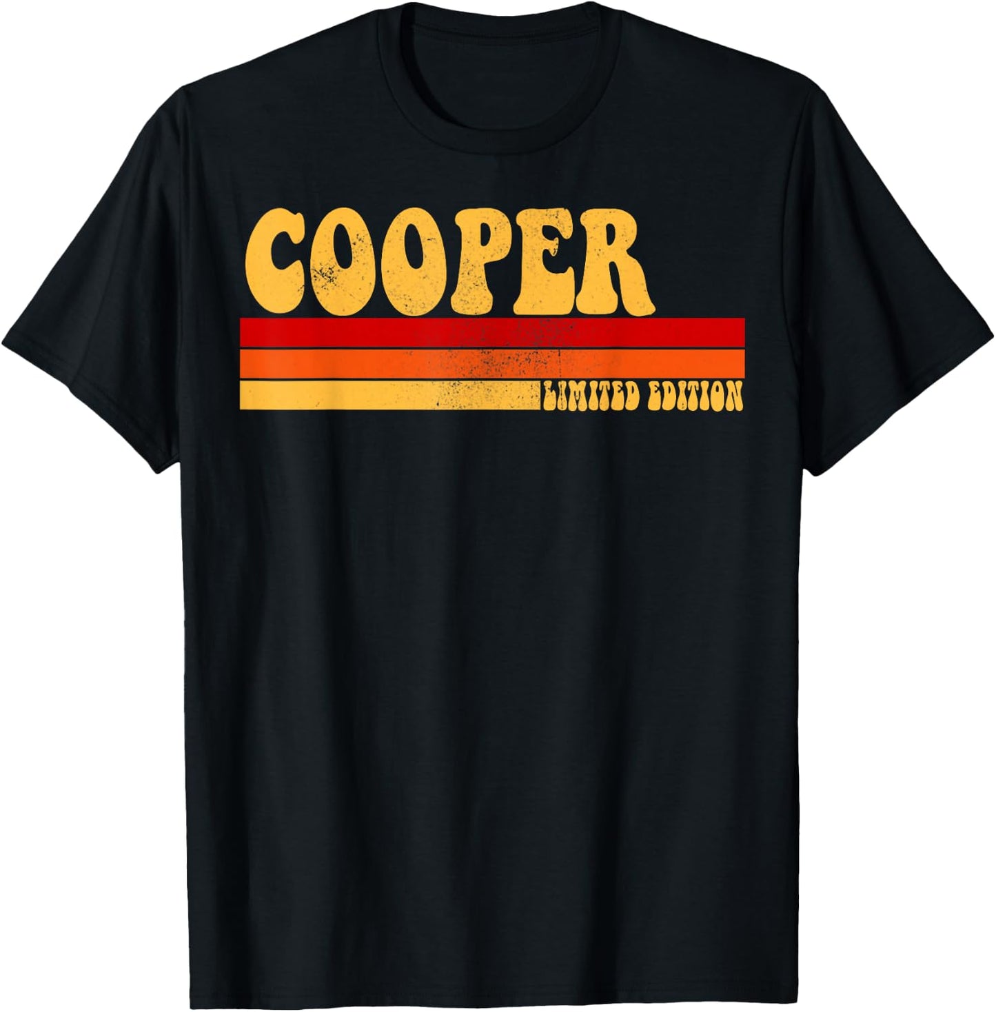 COOPER Name Personalized Idea Men Retro Vintage COOPER T-Shirt - T-Shirt | Black