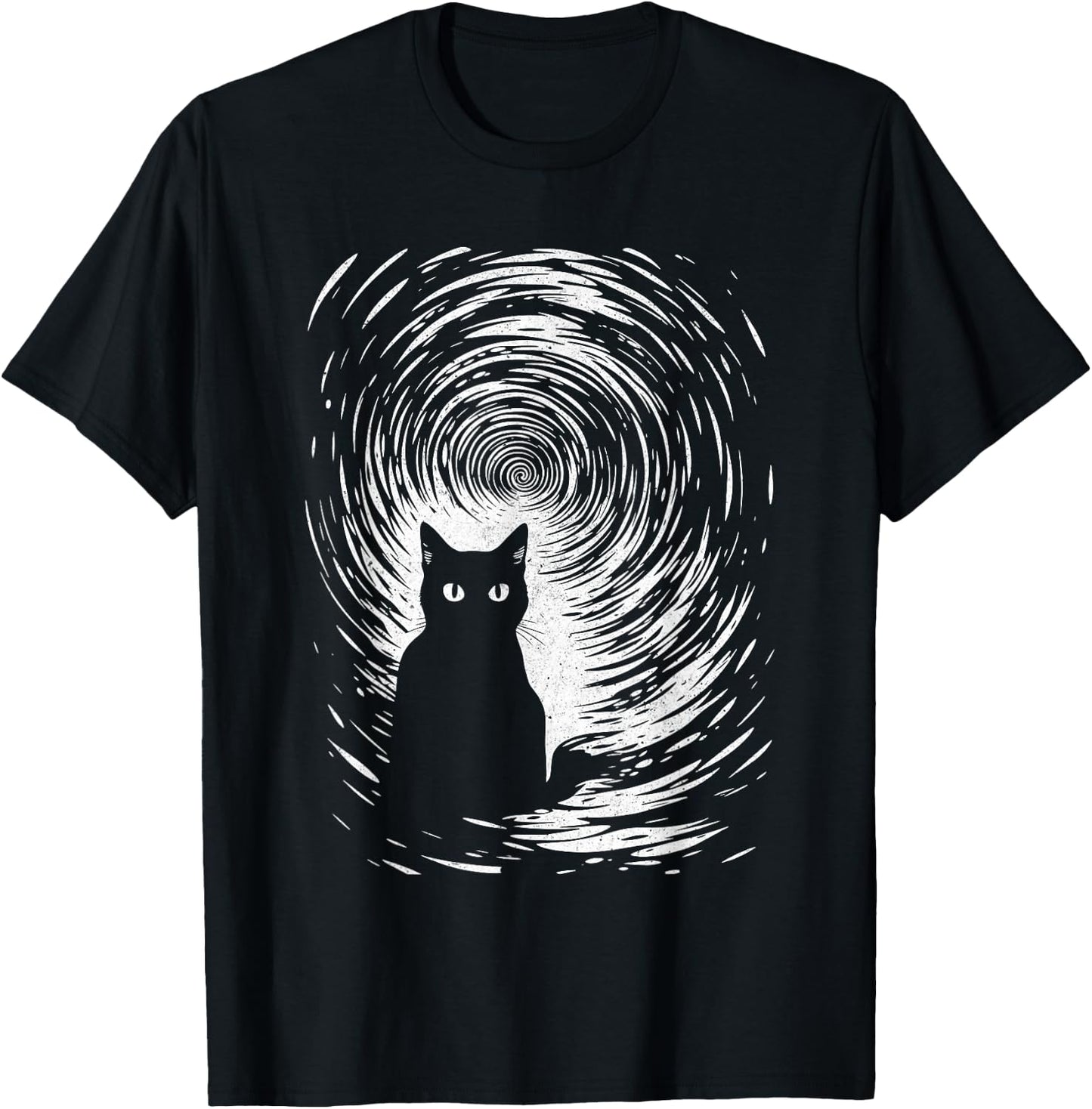Hypno Cat Horror Halloween Costume Cat Lover Men Women T-Shirt - T-Shirt | Black