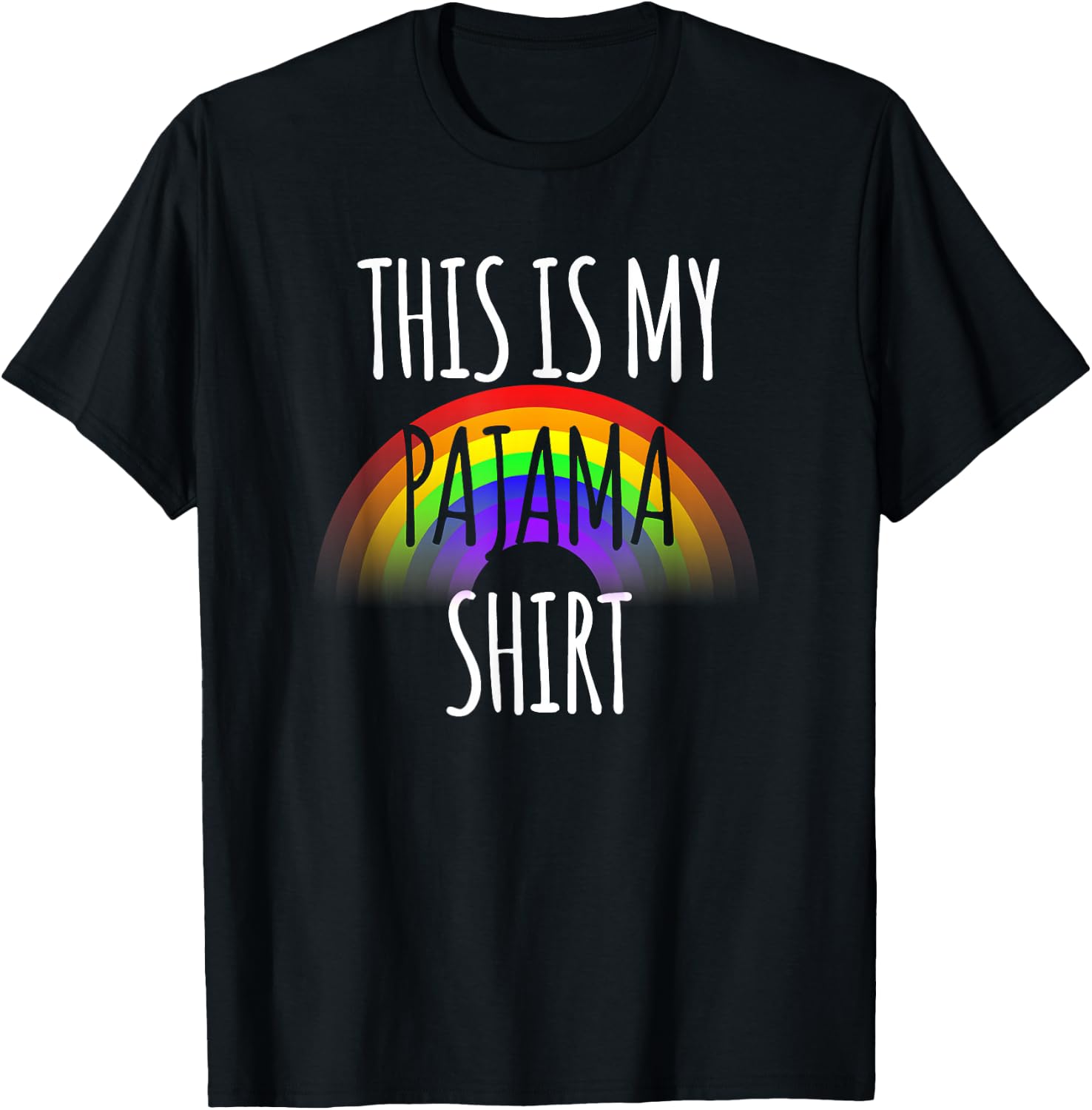 This is My Pajama Shirt Funny Rainbow Flag Gay Pride PJ T-Shirt - T-Shirt | Black