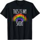 This is My Pajama Shirt Funny Rainbow Flag Gay Pride PJ T-Shirt - T-Shirt | Black