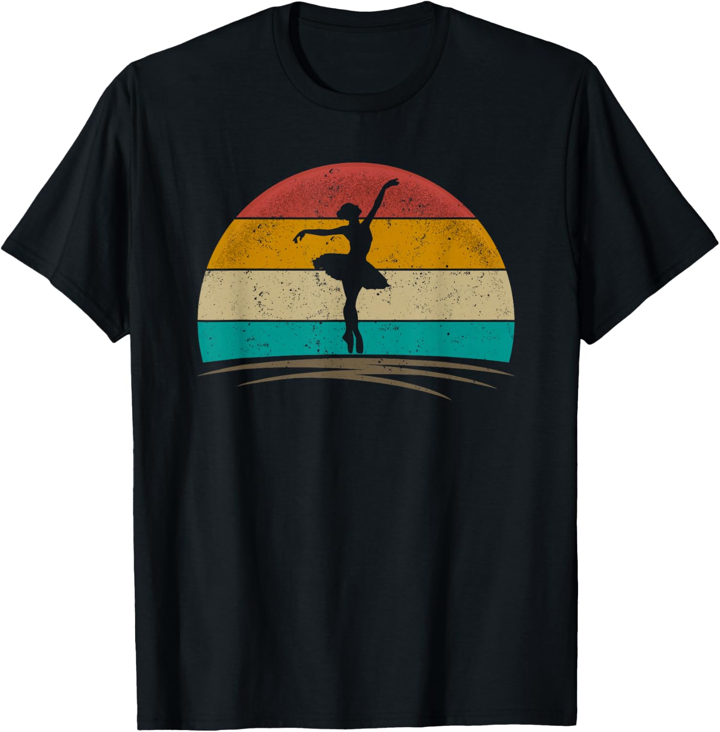 Ballet Dancer Shirt Vintage Ballerina Girl Dancing Ballet T-Shirt - T-Shirt | Black