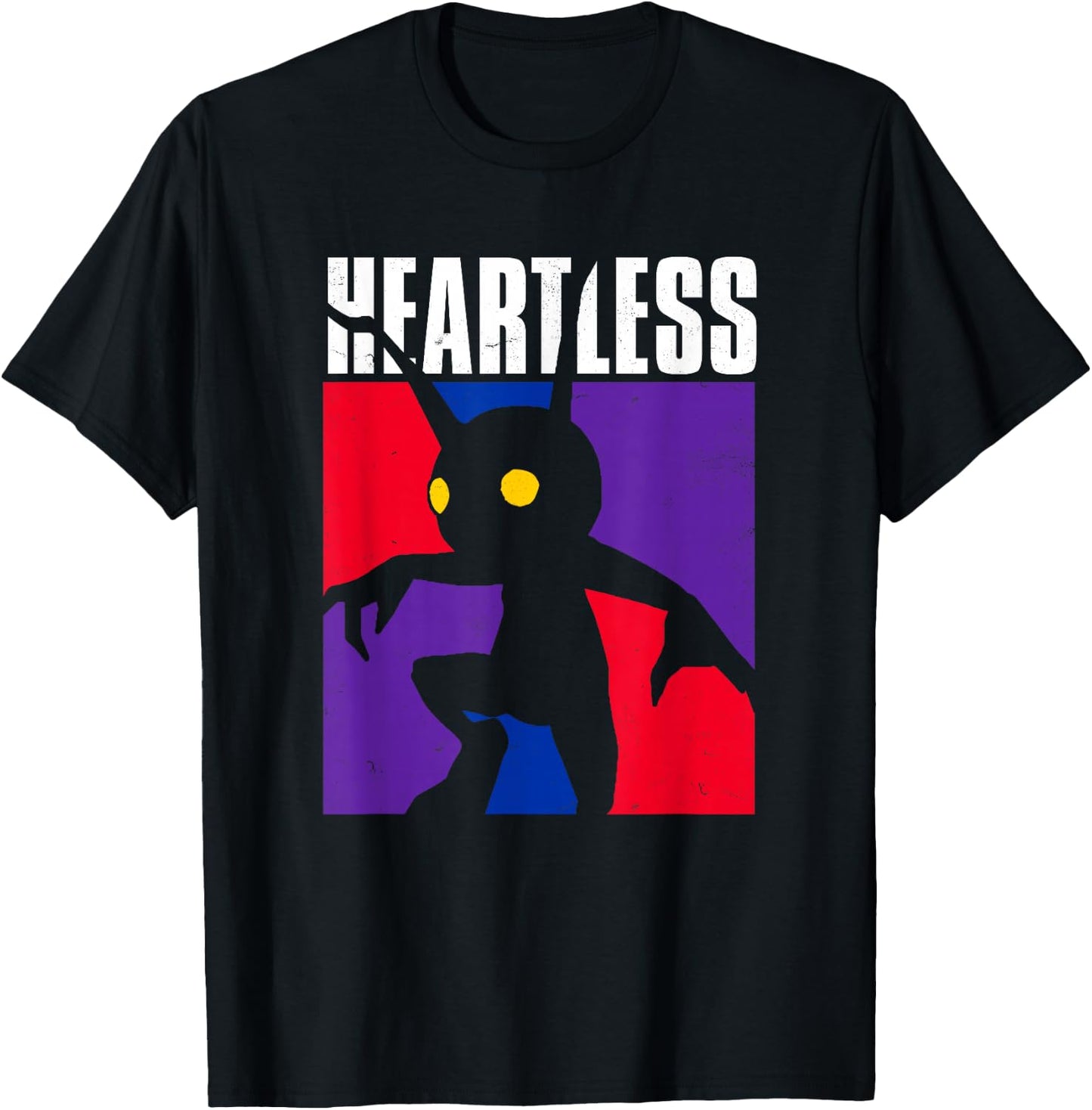 Disney Kingdom Hearts Heartless Color Mosaic Chest Poster T-Shirt - T-Shirt | Black