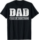 Dad Fixer Of Everything Funny Fathers Day Dad Papa Grandpa T-Shirt - T-Shirt | Black