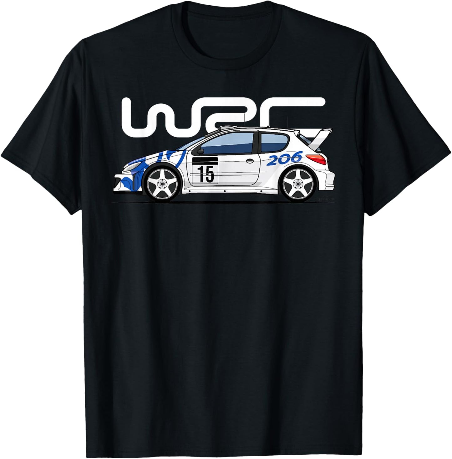 206 WRC World Rally Sports Car T-Shirt - T-Shirt | Black