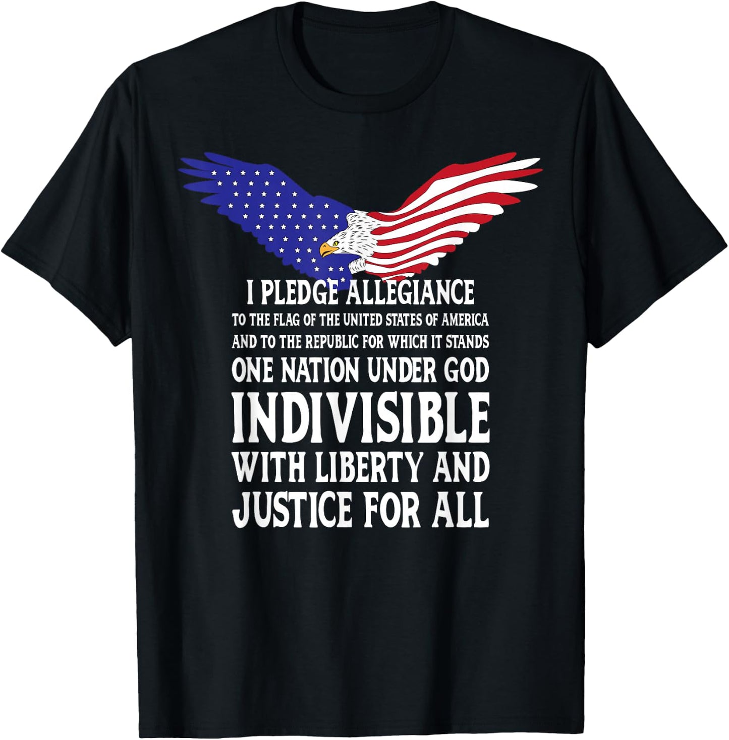 Pledge Allegiance To The Flag USA T-Shirt - T-Shirt | Black