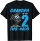 Grandpa of The Two-Nado Storm TorNado 2nd Two Birthday Boy T-Shirt - T-Shirt | Black