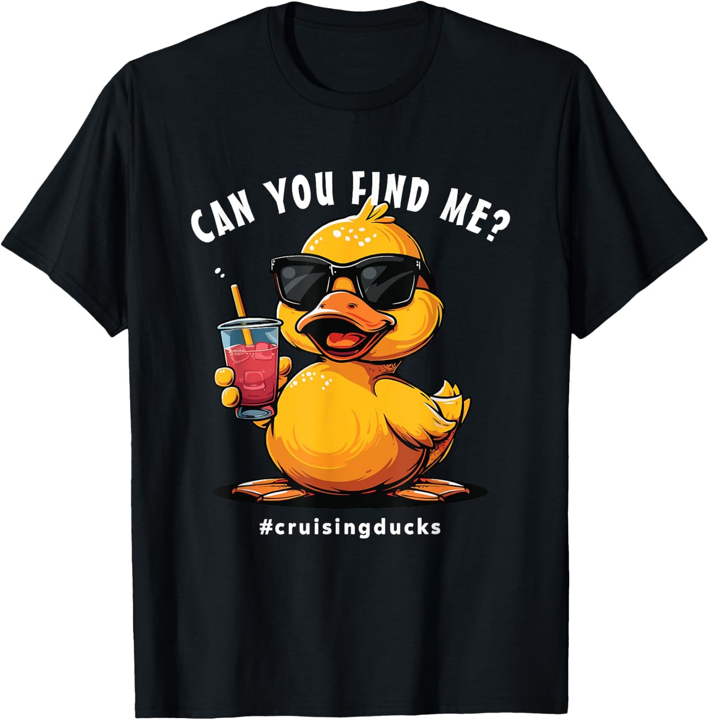 Cruising Ducks, Can You Find Me?, Cruising Sea Days T-Shirt - T-Shirt | Black