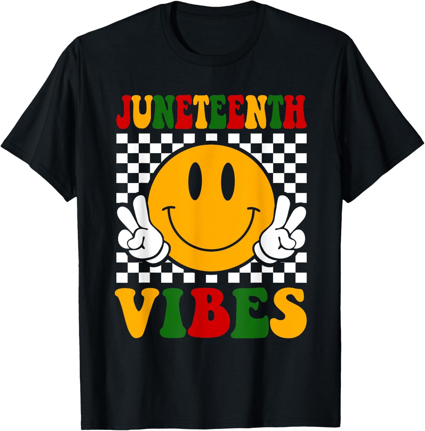 Juneteenth Vibes Boys Girls Kids Black African American T-Shirt - T-Shirt | Black