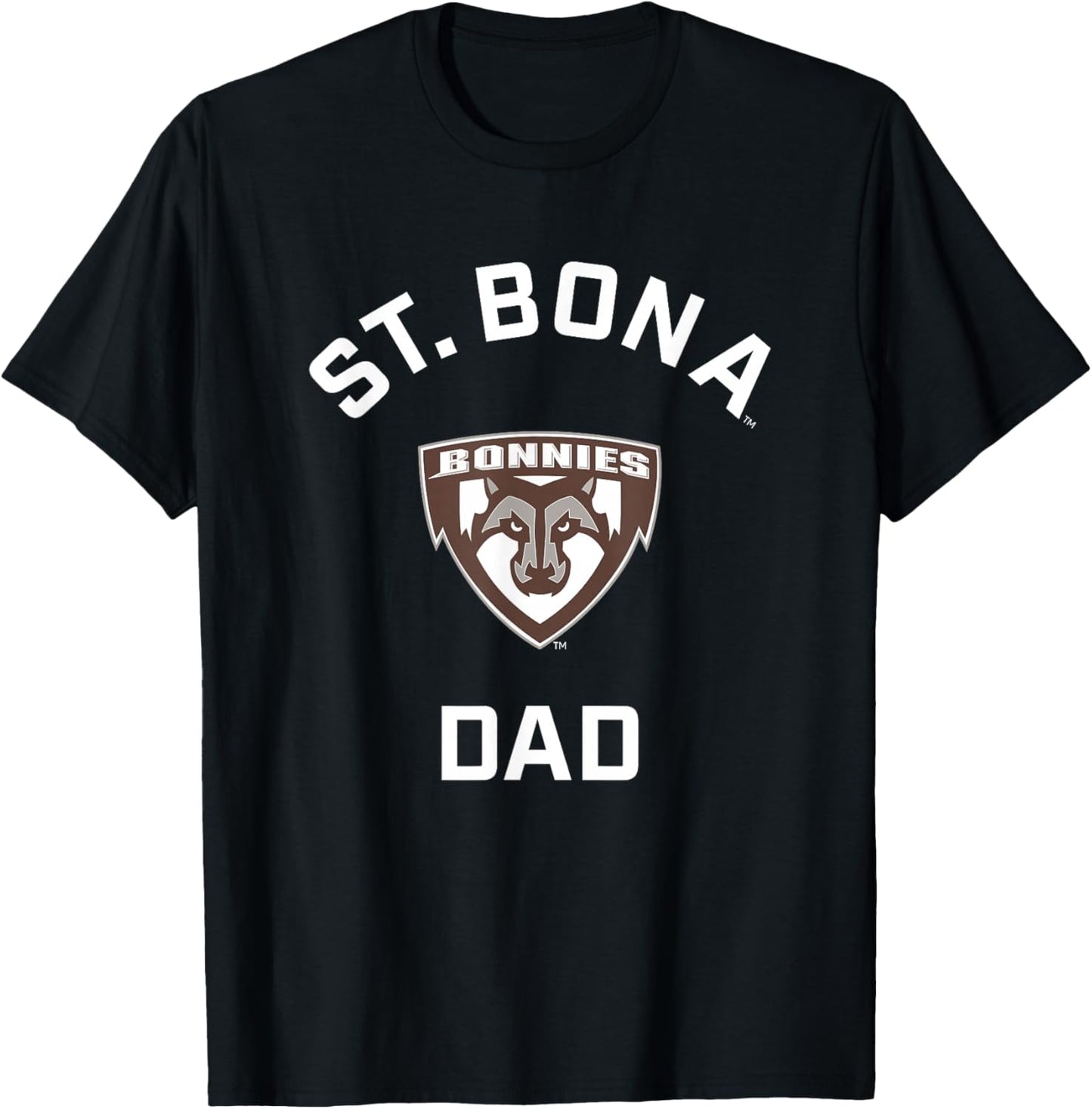 St. Bonaventure University Bonnies Arched Dad T-Shirt - T-Shirt | Black