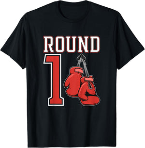 Kids 1st Birthday Boxing Boy 1 Year Old Boxer Bday Party T-Shirt - T-Shirt | Black