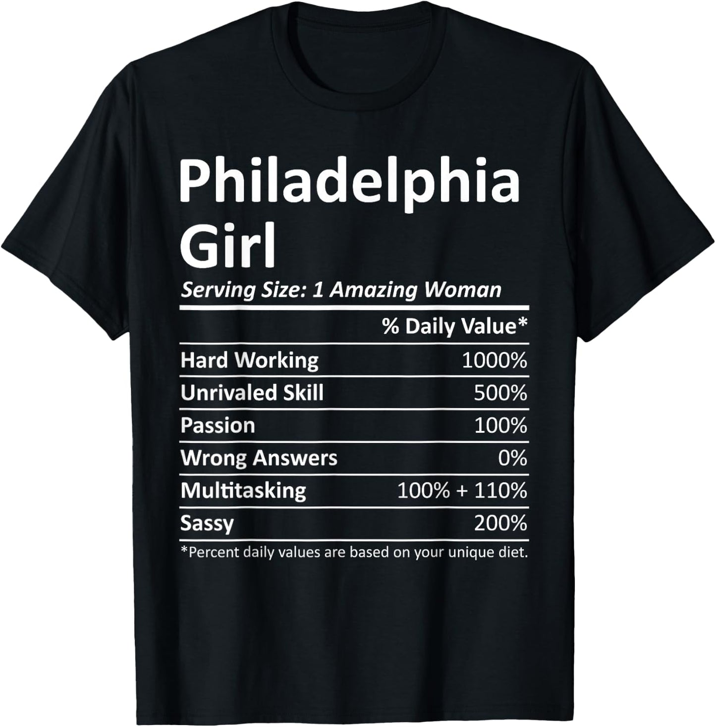 PHILADELPHIA GIRL PA PENNSYLVANIA Funny City Home Roots Gift T-Shirt - T-Shirt | Black
