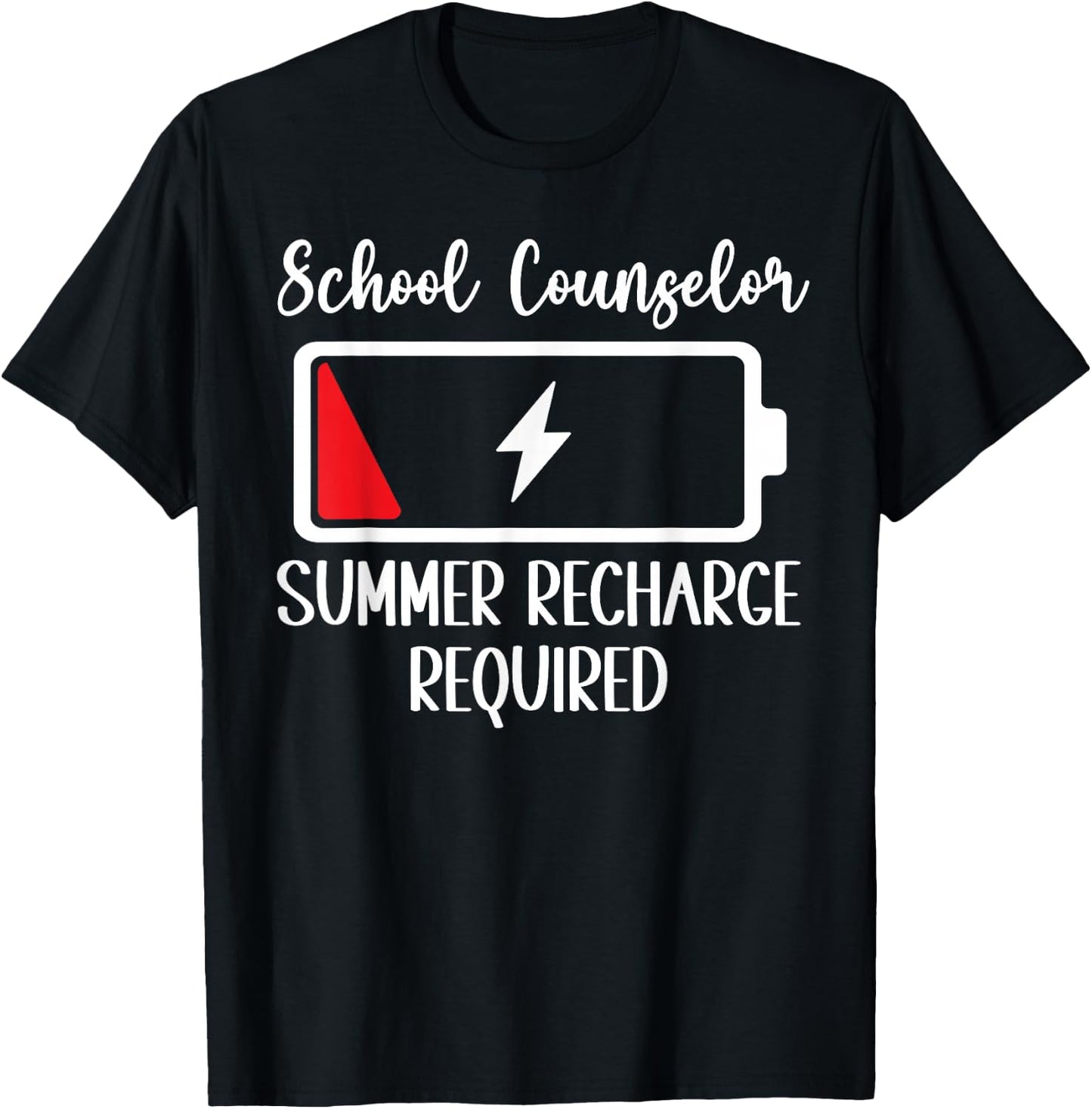 School Counselor Summer Recharge Required Last day of School Women Kids T-Shirt - T-Shirt | Black