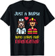 Just A Nurse Who Loves Her Firefighter T-Shirt - T-Shirt | Black