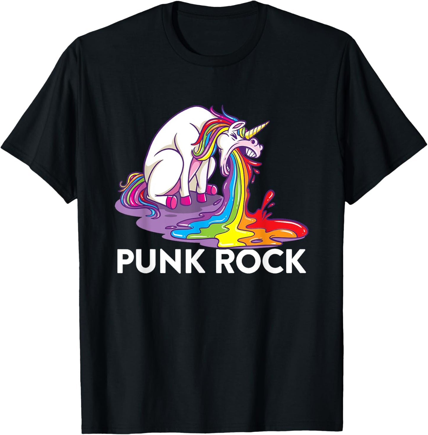 Punk Rock Unicorn T-Shirt - T-Shirt | Black