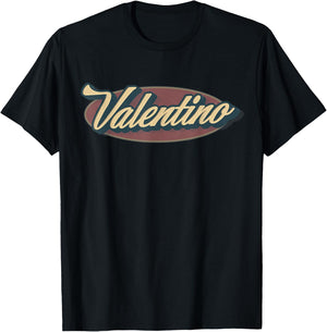 Valentino Name Personalized Vintage Retro Gifts Men Women T-Shirt - T-Shirt | Black