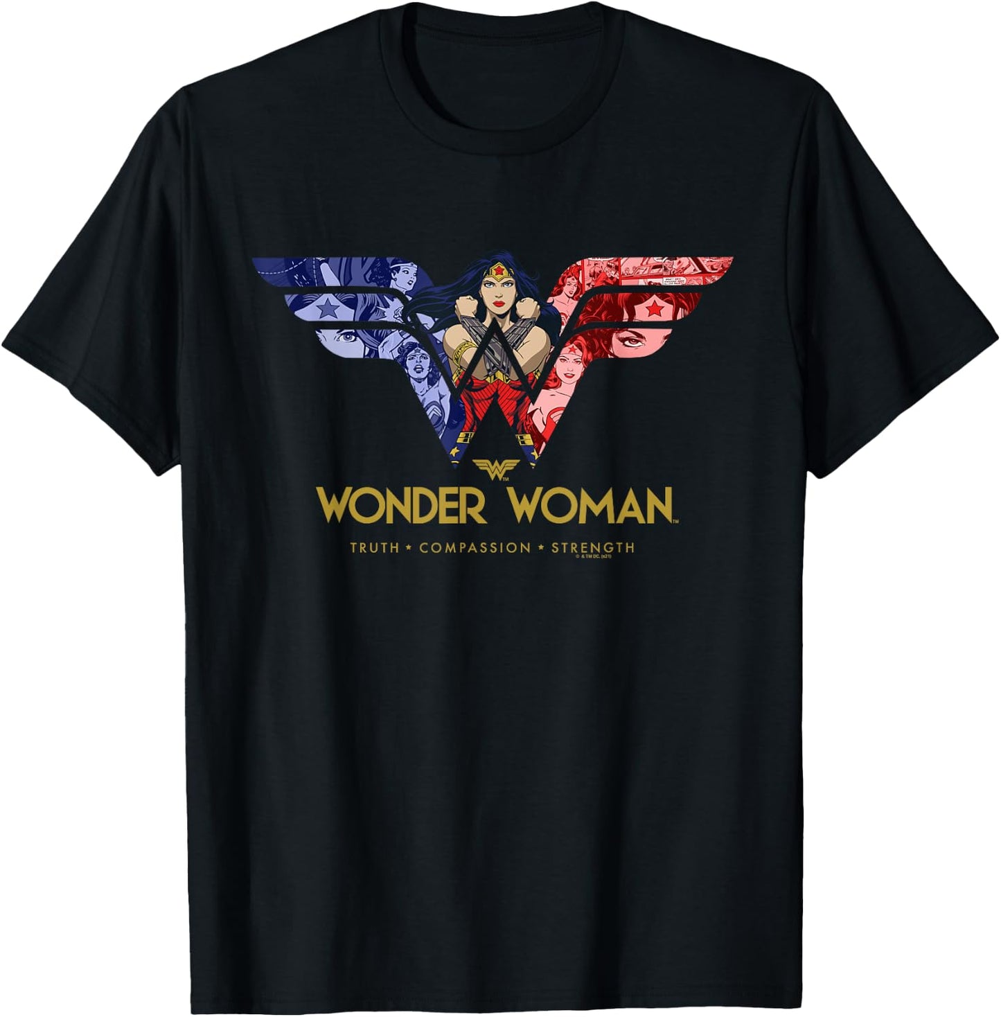 Wonder Woman 80th All for Wonder Woman T-Shirt - T-Shirt | Black