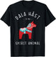 Sweden Saying Dala Häst is my spirit animal T-Shirt - T-Shirt | Black