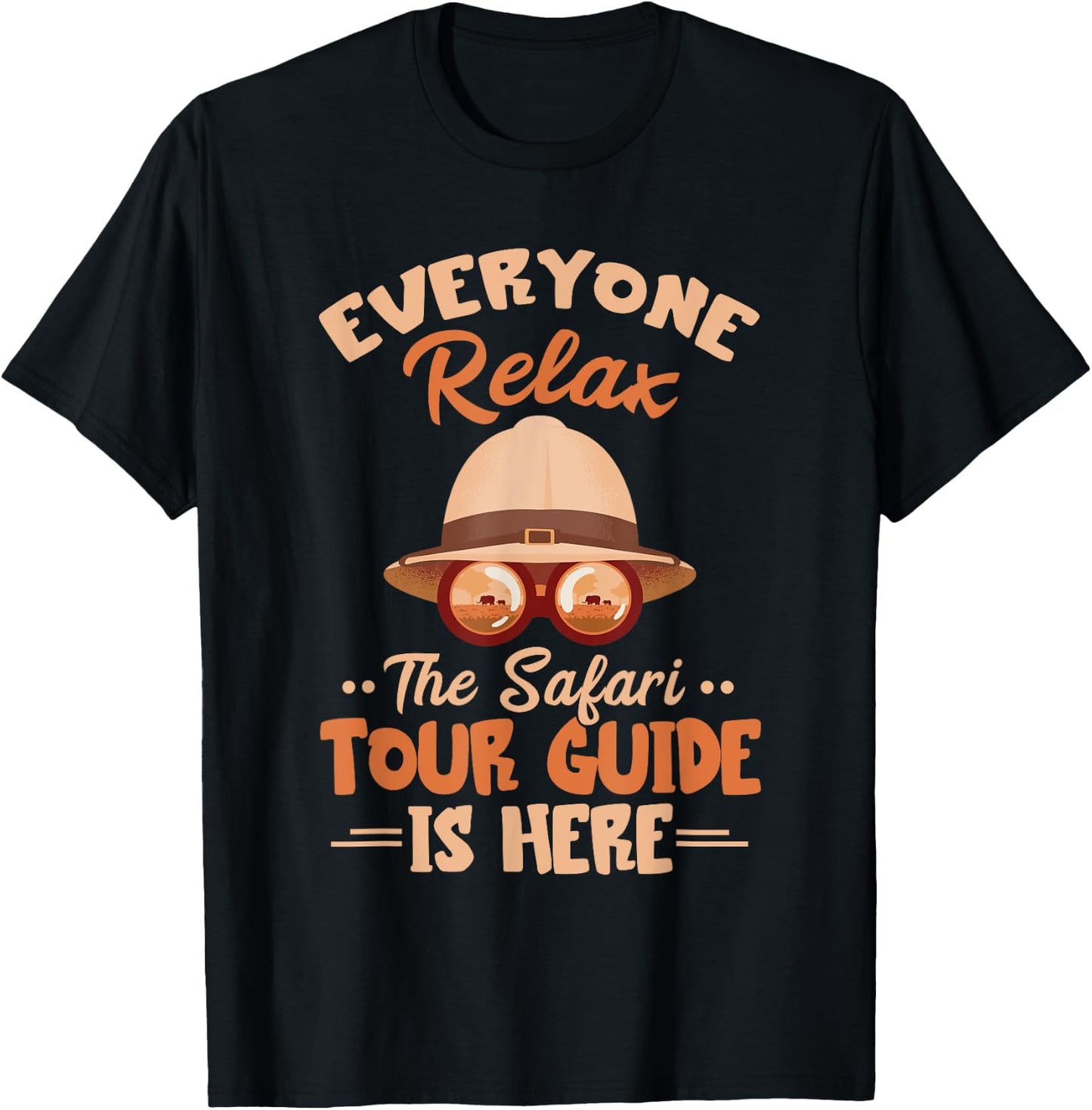 Safari Tour Guide Everyone Relax Safari Tour Guide Costume T-Shirt - T-Shirt | Black
