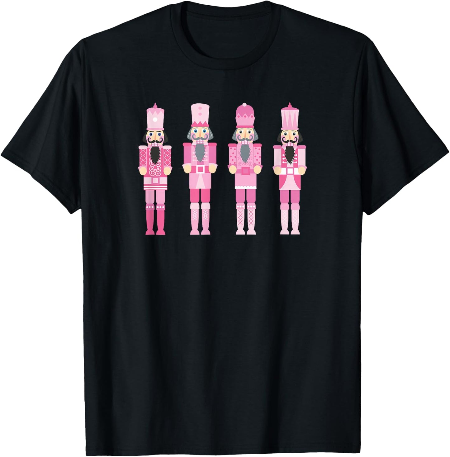 Pink Christmas Nutcracker Squad Ballet Dance Matching Family T-Shirt - T-Shirt | Black