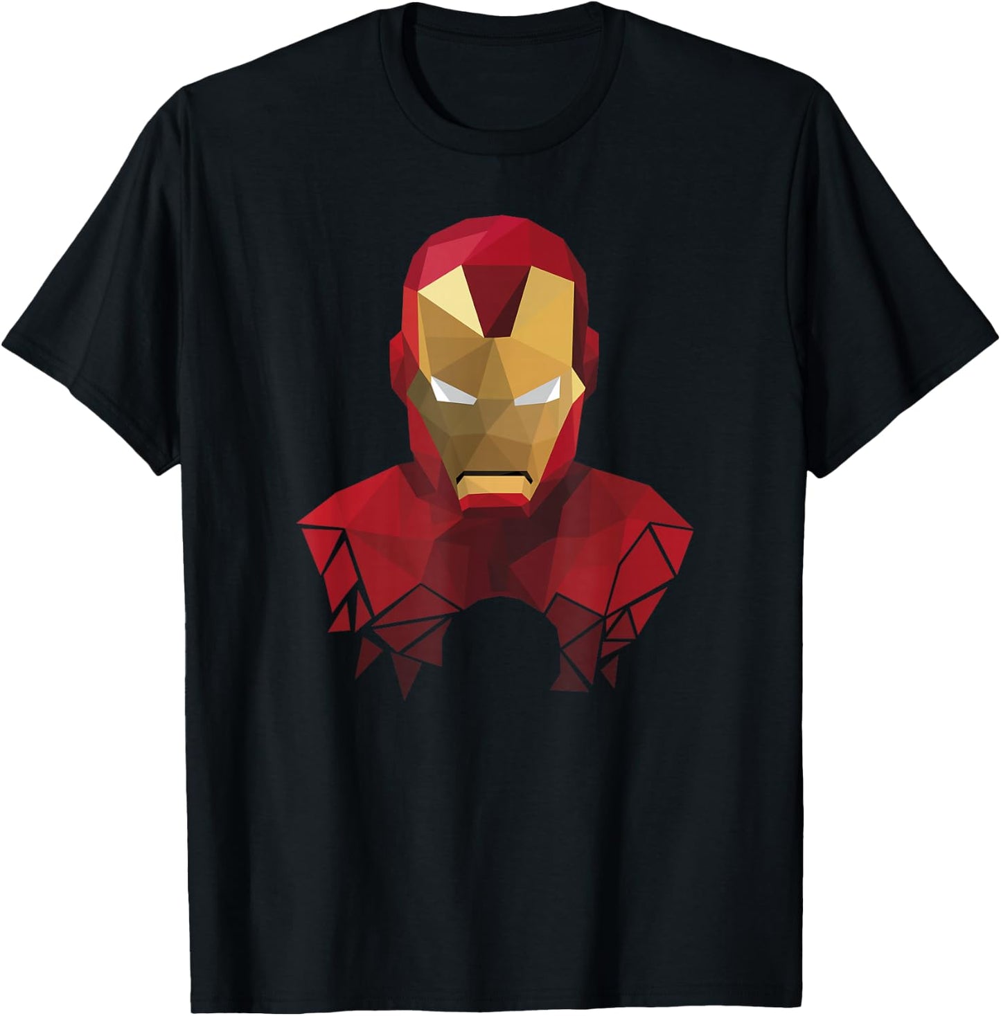 Marvel Comics Iron Man Geometric Prism Shape Art T-Shirt - T-Shirt | Black