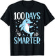 100th Day of School Dolphin 100 Days Smarter Kindergarten T-Shirt - T-Shirt | Black