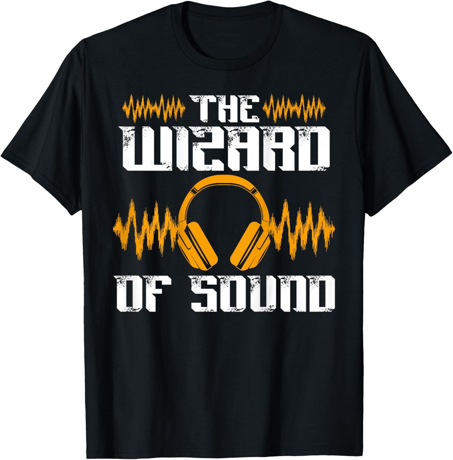 The Wizard Of Sound Backprint Sound Engineer T-Shirt - T-Shirt | Black
