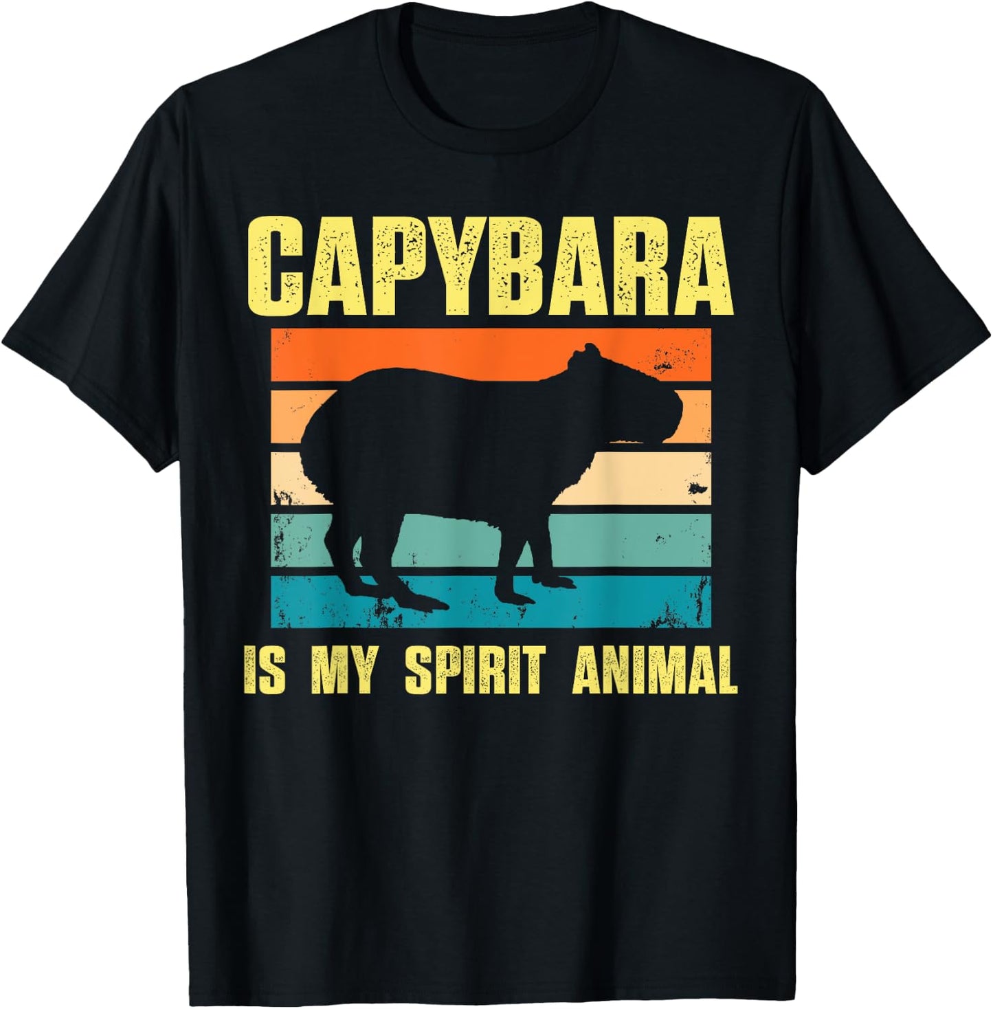 Capybara Is My Spirit Animal Capybara Men Women T-Shirt - T-Shirt | Black