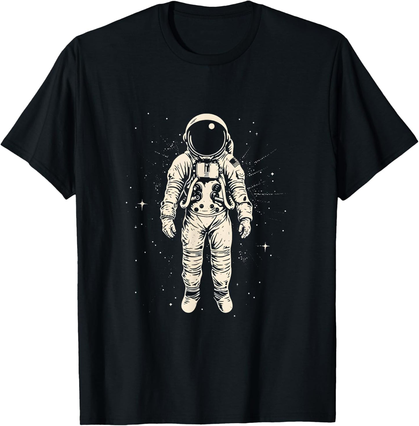 Astral Minimalist Space Explorer Rising T-Shirt - T-Shirt | Black