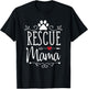 Rescue Mama - Rescue Dog Lover Outfit Rescue Mom Gift T-Shirt - T-Shirt | Black