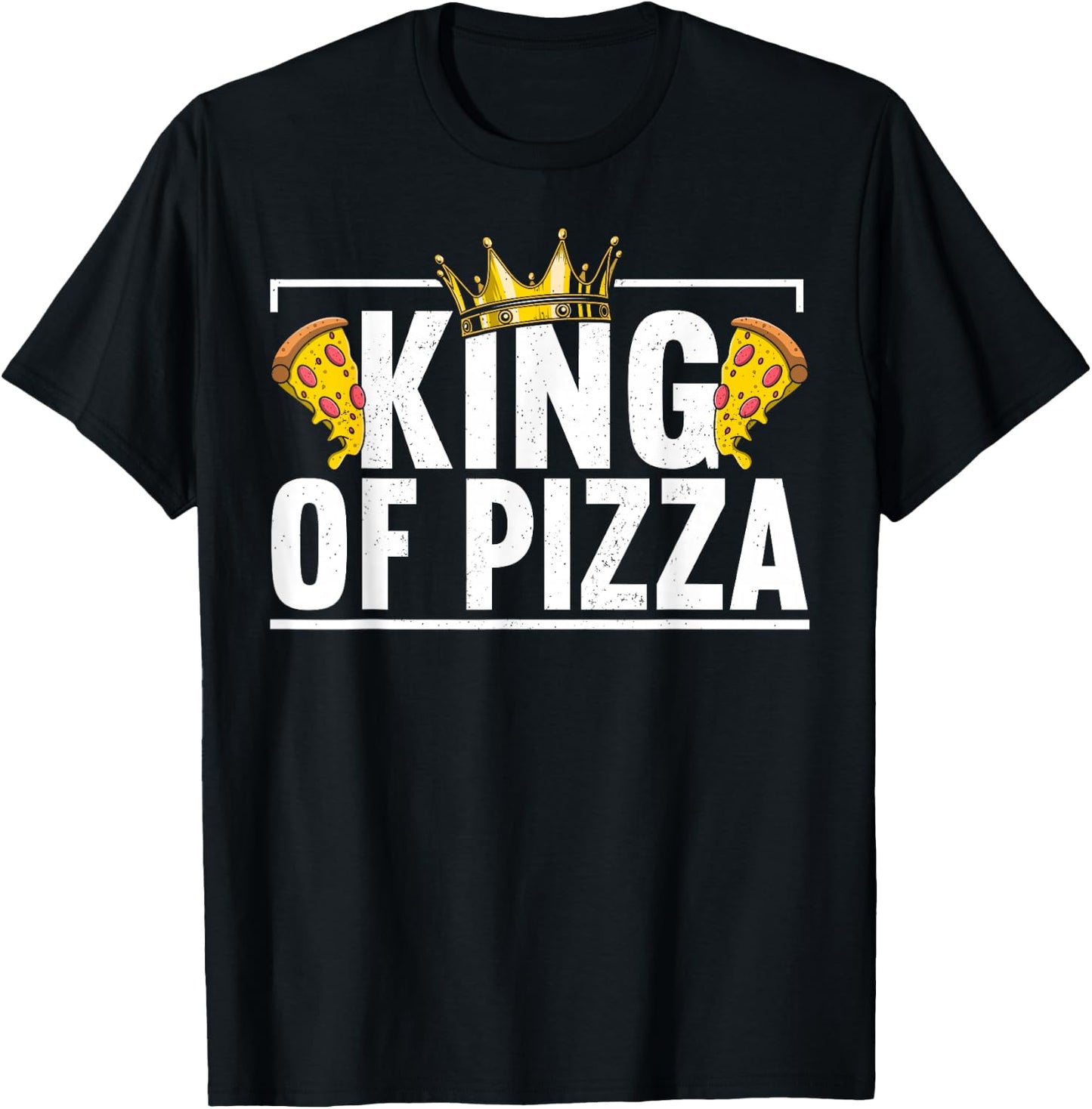 King Of Pizza Dad Father's Day Funny Pizza Making T-Shirt - T-Shirt | Black