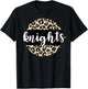 Leopard Print Knights Team Mascot School Spirit Game Night T-Shirt - T-Shirt | Black