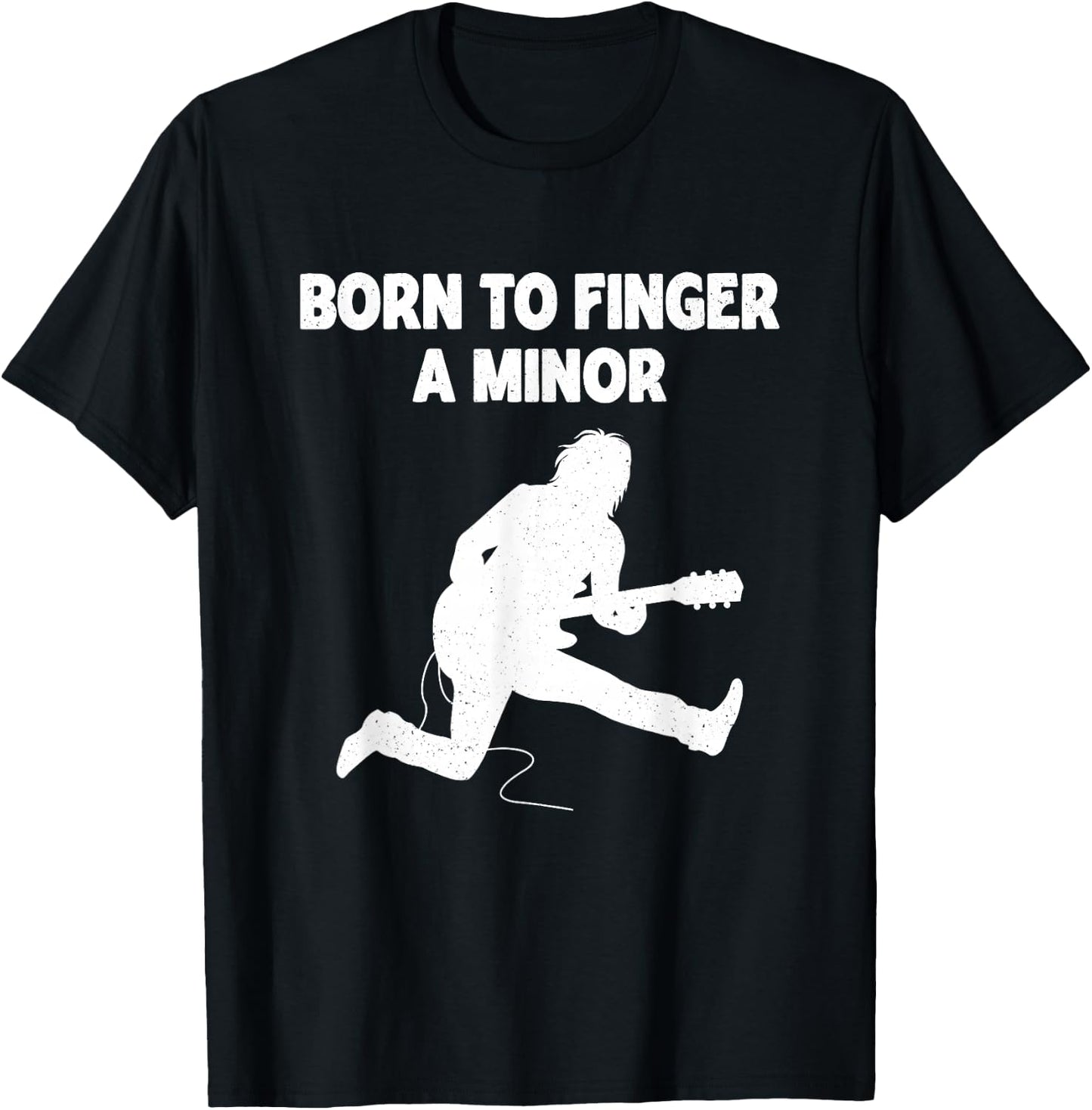 Born To Finger A Minor Guitar T-Shirt - T-Shirt | Black