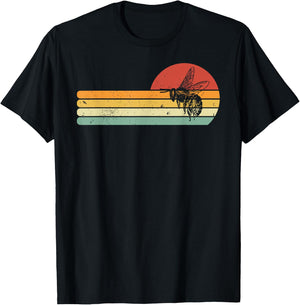 Colorful Beekeeper Honey Bee Farm Retro Beekeeping T-Shirt - T-Shirt | Black