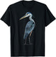 Blue Heron Bird Birding T-Shirt - T-Shirt | Black