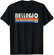 Retro Vintage 70s 80s Style Bellagio, Italy T-Shirt - T-Shirt | Black