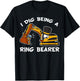 Ring Bearer Wedding Reception Groom Toddler Tractor Gift T-Shirt - T-Shirt | Black