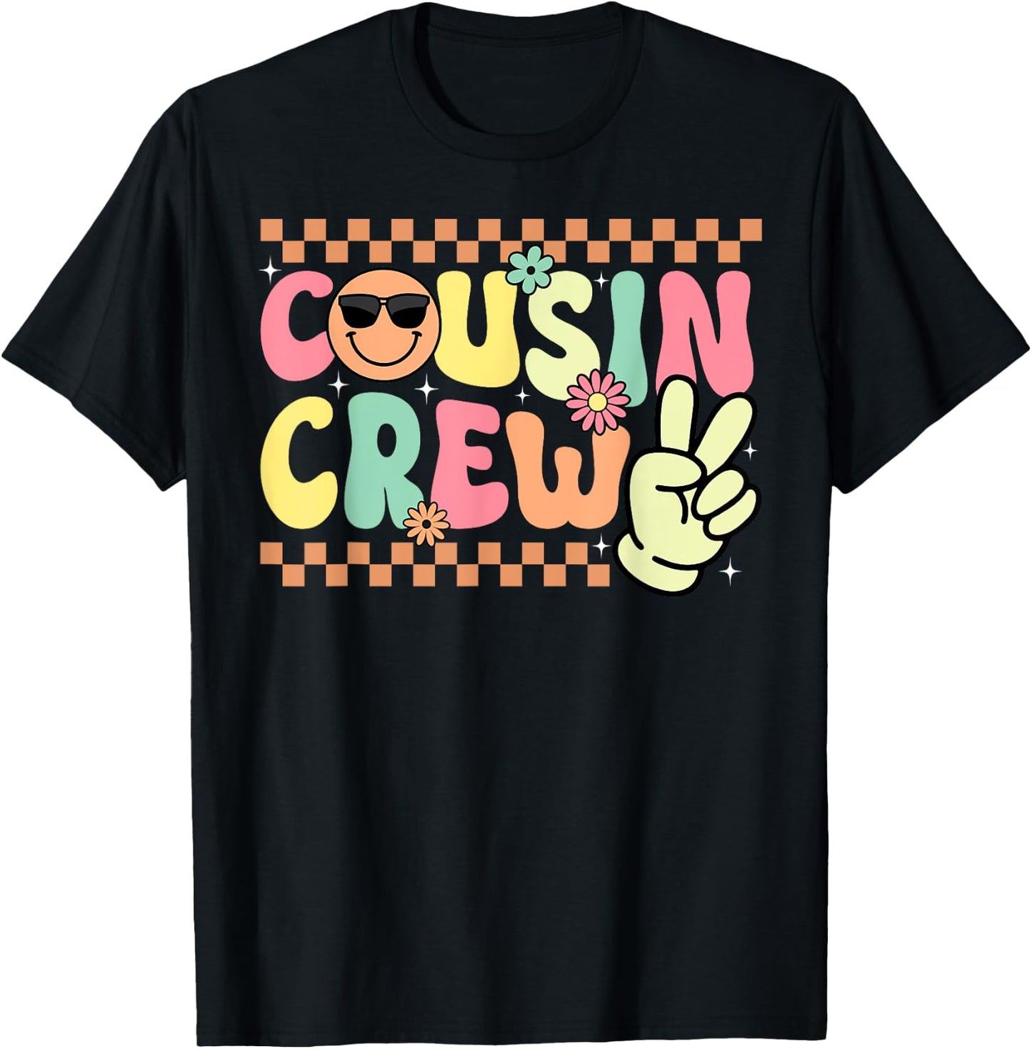 Cousin Crew Pajamas Kids Girls Toddler Matching T-Shirt - T-Shirt | Black