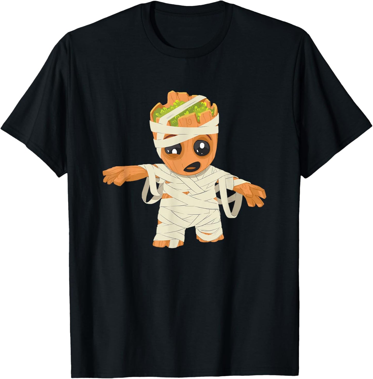 Marvel Classic Halloween Baby Groot Cute Mummy Costume T-Shirt - T-Shirt | Black