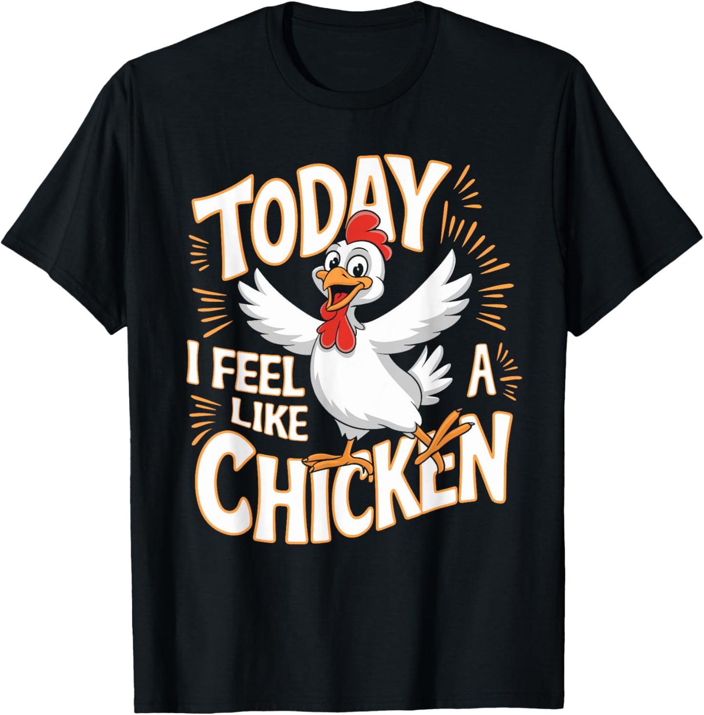 Childrens Today I feel like a Chicken | Kids Chicken T-Shirt - T-Shirt | Black