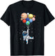 Space Themed Women Outer Space Moon Galaxy Astronaut T-Shirt - T-Shirt | Black