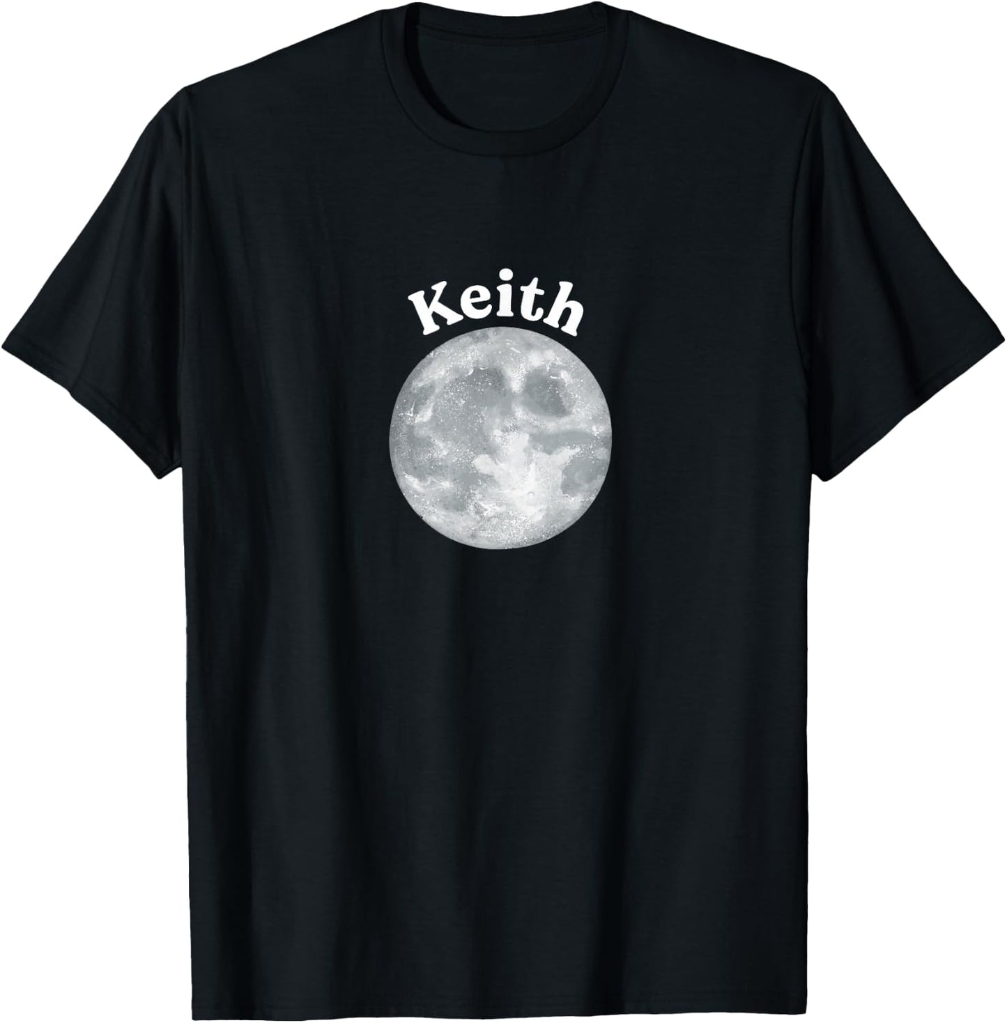 Keith (with a picture of a moon) T-Shirt - T-Shirt | Black