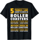I Love Rollercoasters I Coaster Enthusiast I Roller Coaster T-Shirt - T-Shirt | Black
