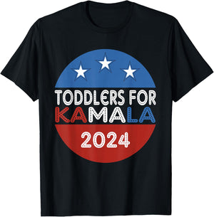 Toddlers For Kamala Harris President Cute Toddlers Kids Love T-Shirt - T-Shirt | Black