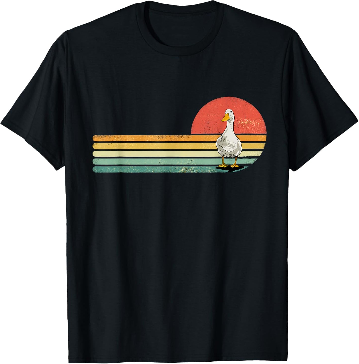 Duck Shirt Retro Style Farm Animal Duck Duck Lover T-Shirt - T-Shirt | Black