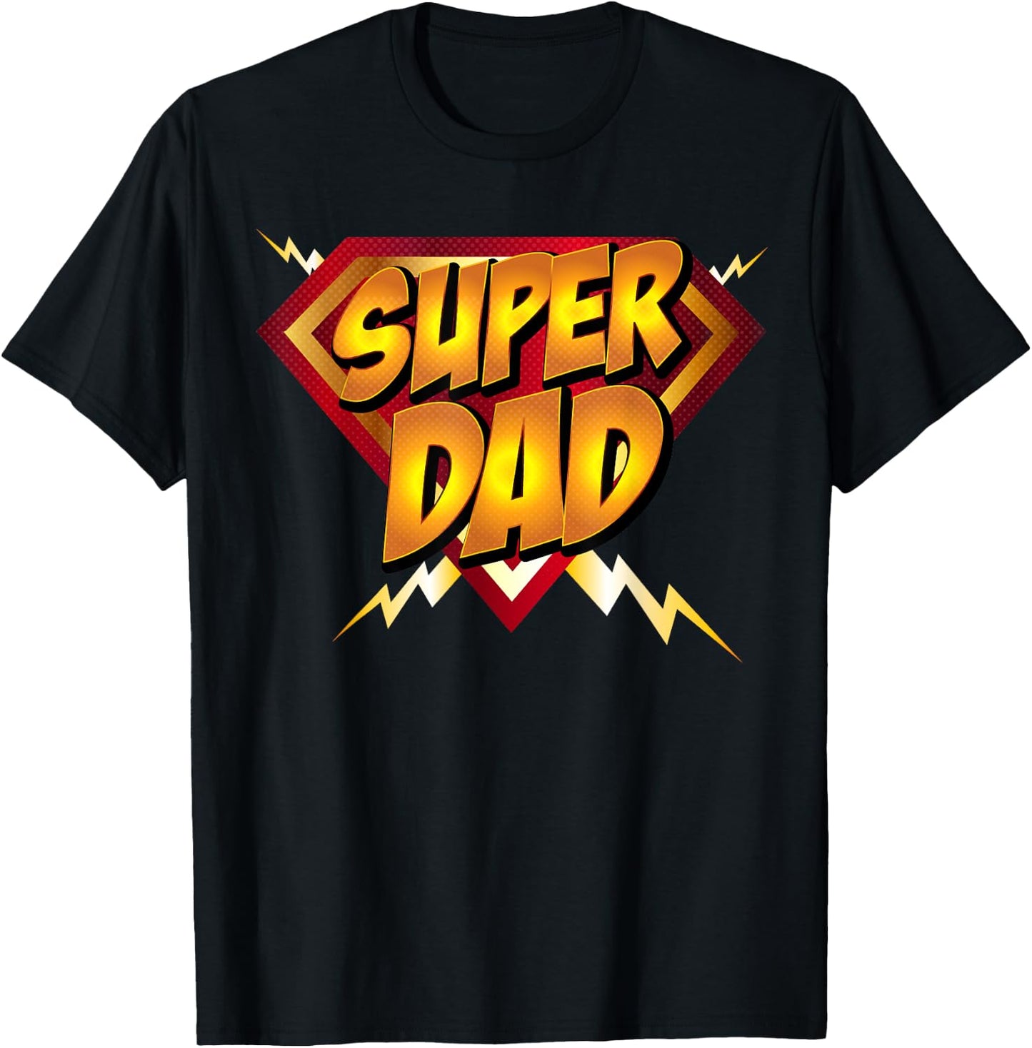 Super Dad Superhero Superdad Father's Day T-Shirt - T-Shirt | Black