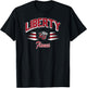 Liberty Flames Retro Diamond Navy Officially Licensed T-Shirt - T-Shirt | Black
